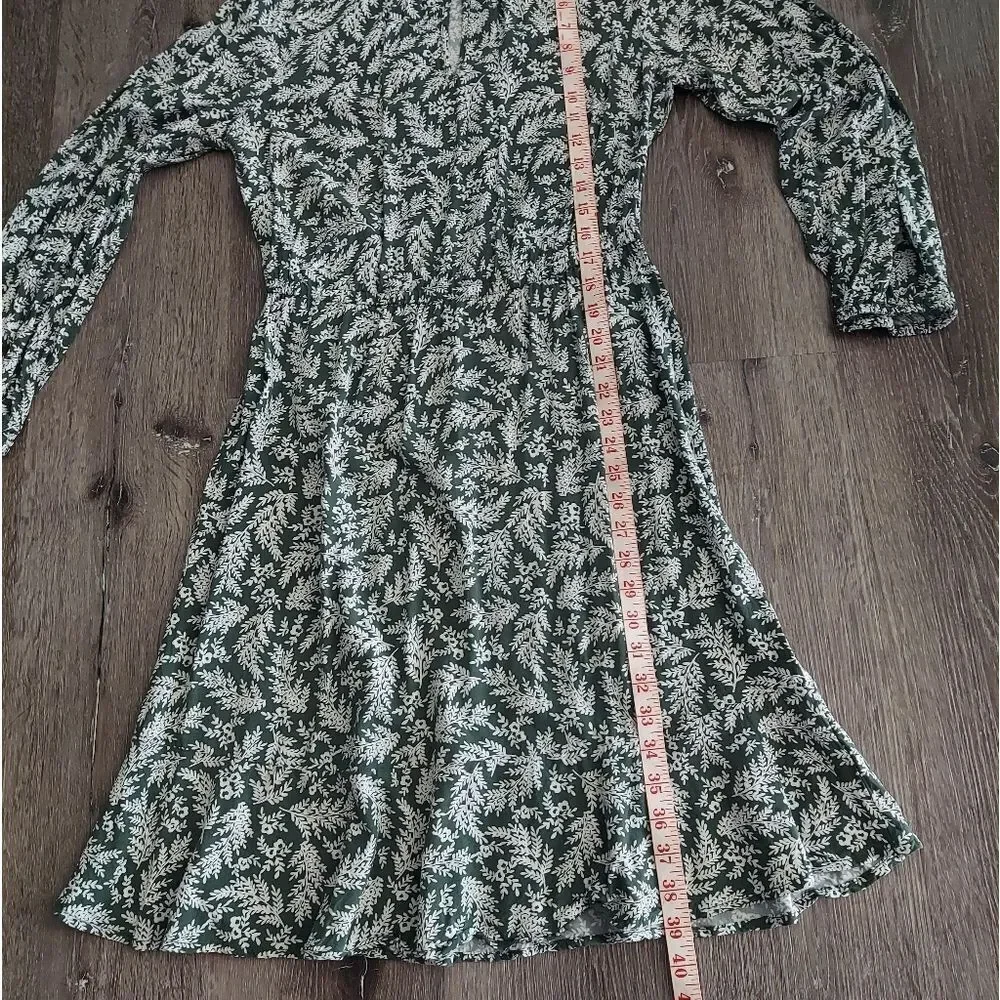 Old Navy Green Floral Dress Medium Tall
